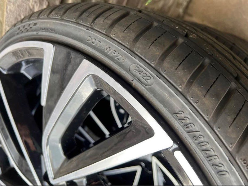 Rodas Volkswagen Golf Mk8 Passat Aro 20 5x112 (jogo) +Pneus Cor Preto Diamantado