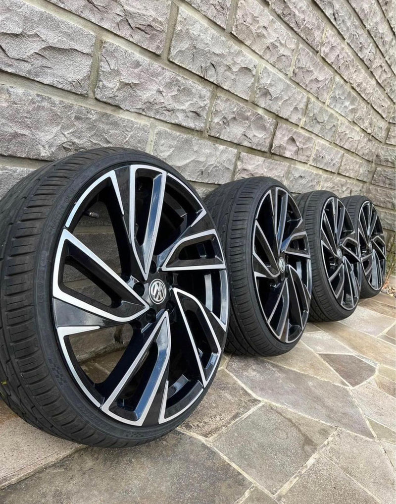 Rodas Volkswagen Golf Mk8 Passat Aro 20 5x112 (jogo) +Pneus Cor Preto Diamantado